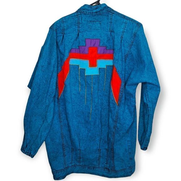 Go West Vintage 90s Denim Jacket size XS - Picture 2 of 6